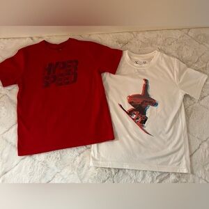 Boys Xersion Quick Dry Athletic T-Shirt Bundle XS 6/7 Red Hyper Speed Snowboard